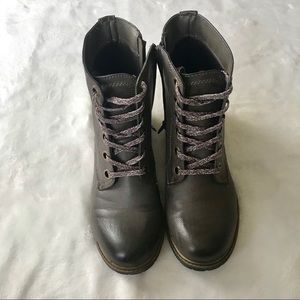 Olive Green Combat Boots 7
